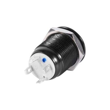 High Head 12mm 12-24V Waterproof Momentary Self-Reset Metal Push Button Switch With Blue Led Light - 3