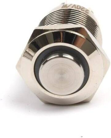 High Head 12mm 12-24V Waterproof Momentary Self-Reset Metal Push Button Switch With Green Led Light - 4