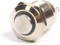 High Head 12mm 12-24V Waterproof Momentary Self-Reset Metal Push Button Switch With Green Led Light - 5