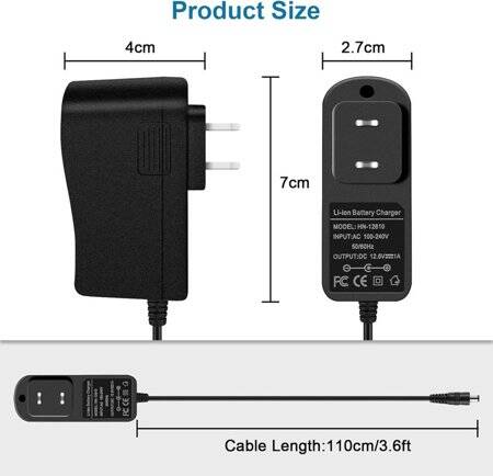 High Quality Full Amperes 12.6V 500MA Lithium Battery Charger EU Plug - 4