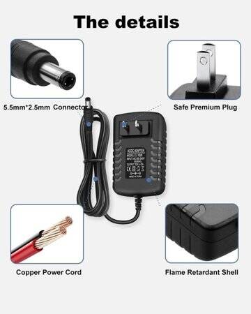 High Quality Full Amperes 12V 1.2A EU Plug Adapter - 3