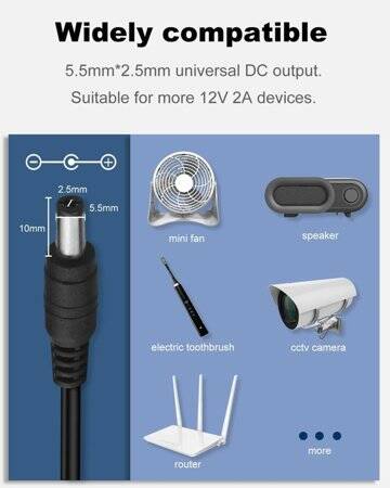 High Quality Full Amperes 12V 1.2A EU Plug Adapter - 5