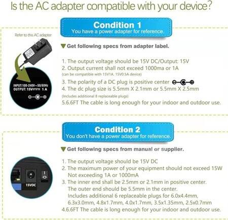 High Quality Full Amperes 15V 1A EU Plug Adapter - 3