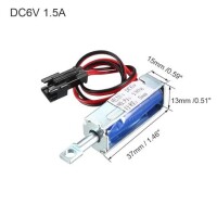 HIO-0420L-06K40 FrameType Electromagnet Lock DC6V 0-15A 0-9W Size:12x11x20-5mm 3mm/10G 0mm/90G - 2
