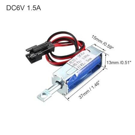 HIO-0420L-06K40 FrameType Electromagnet Lock DC6V 0-15A 0-9W Size:12x11x20-5mm 3mm/10G 0mm/90G - 2