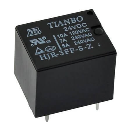 HJR-3FF-S-Z-4/24VDC RELAY POWER 7A 24VDC PCB TYPE (JS1) 5PIN TIANBO - 1