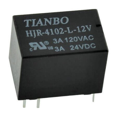 HJR-4102-L-12VDC-S-Z RELAY POWER 3A 12VDC 1FormC TIANBO - 1