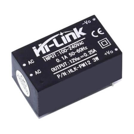 HLK-PM12 AC/DC CONV 3W 110-240VAC 12VDC 250mA - 1