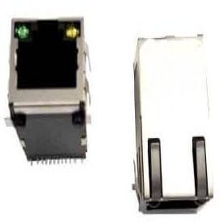 HR961160C MODULAR JACK SMT R/A 8P8C (RJ45,Ethernet) GRAY - 1