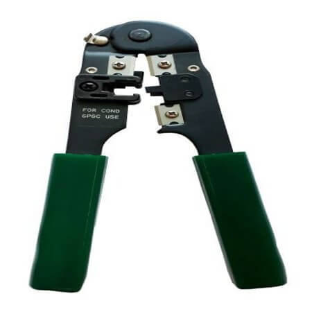 HT-2096C TOOL HAND MODULAR CRIMPER 6P6C GREEN SIDE ENTRY - 1