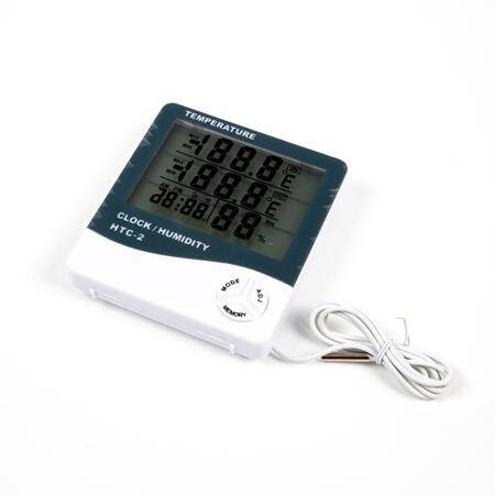 HTC-2 Thermohygrometer Single Temperature With Alarm Clock Without Battery - 1