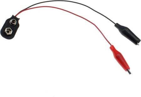 I Type 9V Battery Clips Connector Buckle With Alligator Clips 15cm Lenght - 1