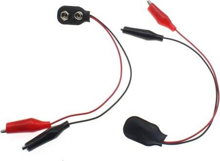 I Type 9V Battery Clips Connector Buckle With Alligator Clips 15cm Lenght - 2