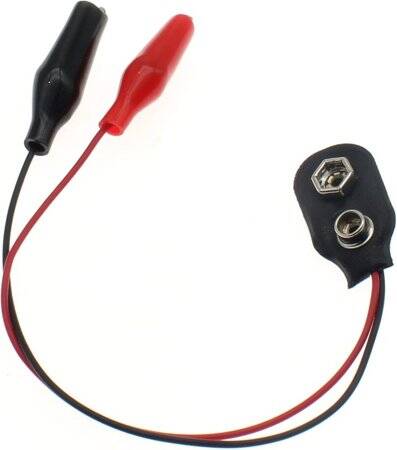 I Type 9V Battery Clips Connector Buckle With Alligator Clips 15cm Lenght - 3