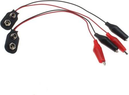 I Type 9V Battery Clips Connector Buckle With Alligator Clips 15cm Lenght - 4