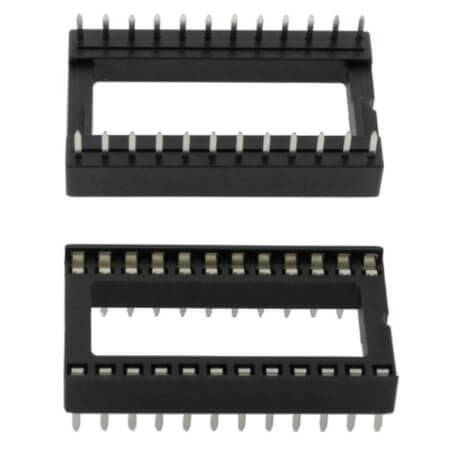 IC-SOCKET-24P-2.54-S IC-SOCKET 2.54MM 24PIN(2X12) W/O SUPPORT W:15.24MM - 1