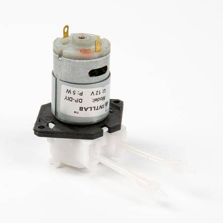 INTLLAB Type L 12V Silicone Tube Liquid Pump ID:1mm-OD:3mm- 2-17 mL/Min. - 4