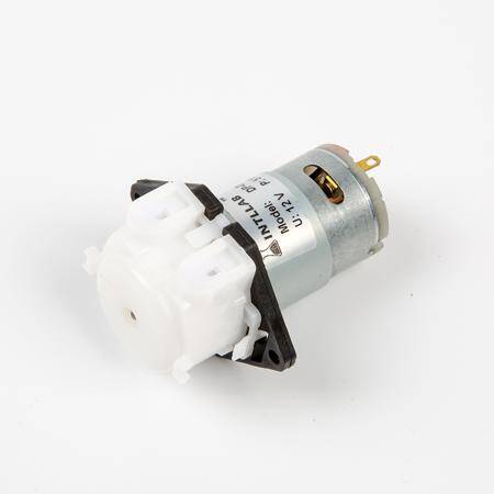 INTLLAB Type L 12V Silicone Tube Liquid Pump ID:1mm-OD:3mm- 2-17 mL/Min. - 8