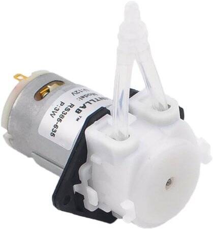 INTLLEU 12V Liquid Pump With Three Replacement Silicone Tubes Tube Size 1mm ID X 3mm OD Flow 2~17 ML/Min - 2