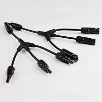 IP67 MC4-Y4 Solar Panels Cable Socket Plug Connector - 1 Pair 3 Branch Y Type - 1