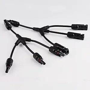 IP67 MC4-Y4 Solar Panels Cable Socket Plug Connector - 1 Pair 3 Branch Y Type - 1