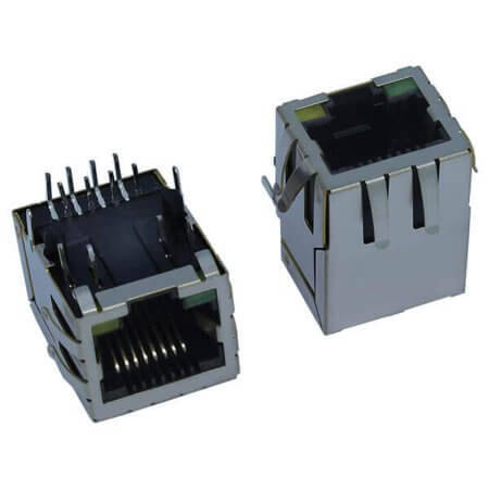 J0011D21BNL MODULAR JACK THT R/A 8P8C (RJ45,Ethernet) GRAY - 1