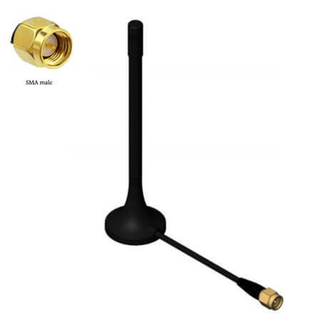 JCW069 ANTENNA LTE 2483.5MHz 2DBI SMA MALE RG174 - 1
