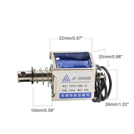 JF-0826 DC12V 20N 10mm Frame Type Electromagnet Lock - 2