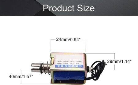 JF-1040B DC6V 25N 10mm Push-Pull Permeable Electromagnet Lock - 2
