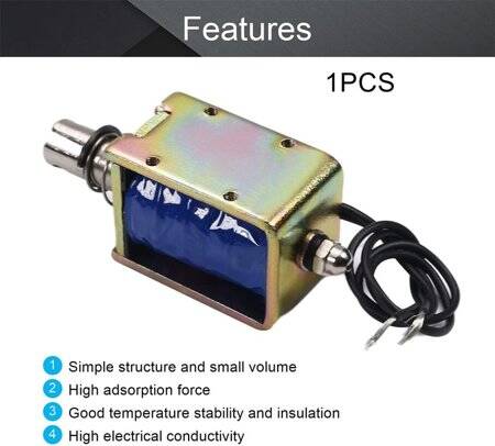 JF-1040B DC6V 25N 10mm Push-Pull Permeable Electromagnet Lock - 3