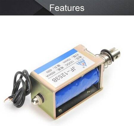 JF-1253B DC6V 42N 10mm Push-Pull Permeable Electromagnet Lock - 3