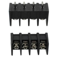 JFF25C-7.62-04P-13 TERM.BLK.7.62MM 4PIN(1X4) THT V/T BLACK - 1