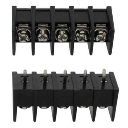 JFF25C-7.62-05P-13 TERM.BLK.7.62MM 5PIN(1X5) THT V/T BLACK - 1
