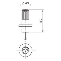 JPEPL6052NE CENTRE PIN TRIMMER BLACK 15,2x4,9 6052 FIG.12 - 1