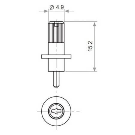 JPEPL6052NE CENTRE PIN TRIMMER BLACK 15,2x4,9 6052 FIG.12 - 1