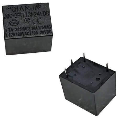 JQC-3F-(T73)-1H-24VDC RELAY POWER 10A 24VDC 1A PCB TYPE (JS1) 4PIN - 1