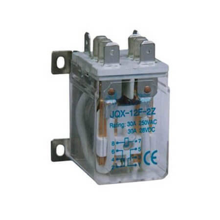 JQX-12F-2Z-DC24V RELAY 12A 24VDC DPDT (2FormC) QUICK TERM.MOUNTING - 1