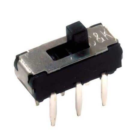 JS202011CQN SWITCH SLIDE 2P2T 300mA 6V On-On THT V/T - 1