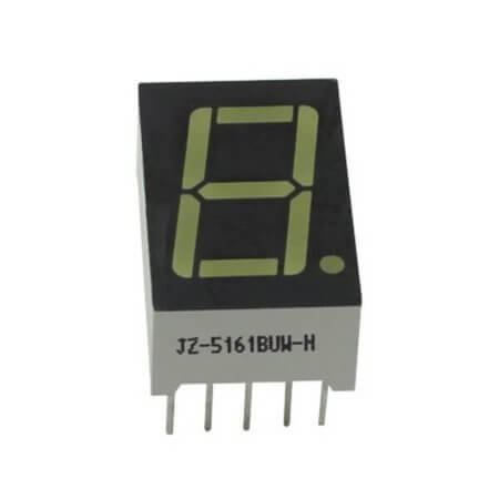 JZ-5161BUW-N LED DISPLAY 14.22MM WHITE 1DIGIT THT - 1