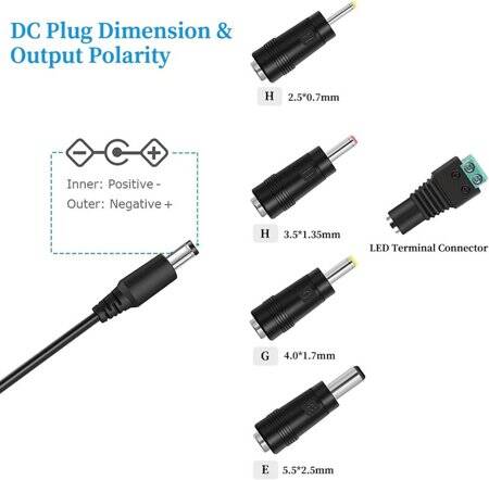 Kablolu Kabin Işıkları İçin 24W 12V 2A Özel Güç Kaynağı - 3