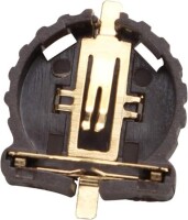 Kahverengi CR1220PCB Tipi Pil Tutucu Altın Ayak - 3