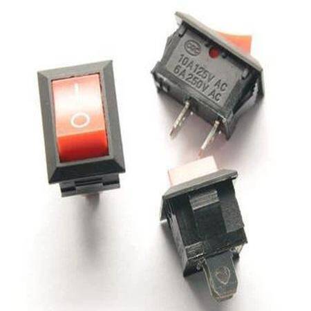 KCD1-101 Işıksız On-Off Anahtar Siyah 6A 250V 2 Pinli - 1