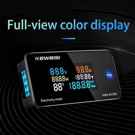 KEWEISI KWS-AC300-100A Digital Electricity Meter Voltmeter Ammeter Measurement Open CT - 3