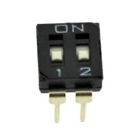 KF1027A-02P-LG-DFT-01B SWITCH DIP 2 Pos. SPST 25mA 24VDC THT V/T - 1