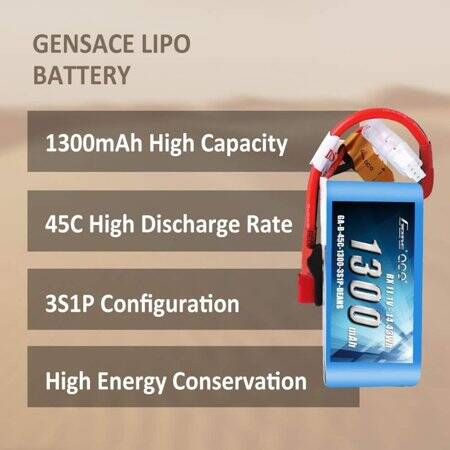 Kırmızı 1300 MAH 3 S 11.1 V 25C Yüksek Güç Yüksek Kaliteli Model Uçak LIPO Pil JST Dişi - 2