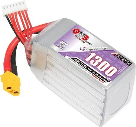 Kırmızı 1300 MAH 6 S 22.2 V 25C Yüksek Güç Yüksek Kaliteli Model Uçak LIPO Pil JST Dişi - 1