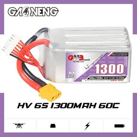 Kırmızı 1300 MAH 6 S 22.2 V 25C Yüksek Güç Yüksek Kaliteli Model Uçak LIPO Pil JST Dişi - 4