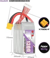 Kırmızı 1300 MAH 6 S 22.2 V 25C Yüksek Güç Yüksek Kaliteli Model Uçak LIPO Pil JST Dişi - 5