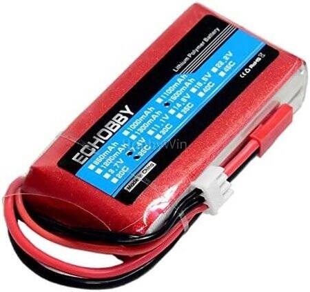 Kırmızı 1500 MAH 2 S 7.4 V 25C Yüksek Güç Yüksek Kaliteli Model Uçak LIPO Pil T Dişi - 1