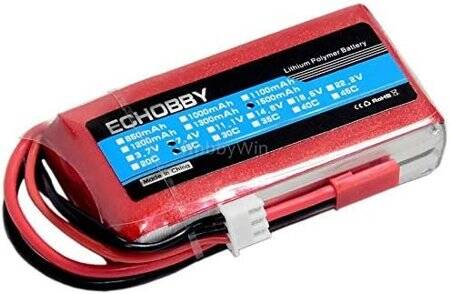 Kırmızı 1500 MAH 2 S 7.4 V 25C Yüksek Güç Yüksek Kaliteli Model Uçak LIPO Pil T Dişi - 2